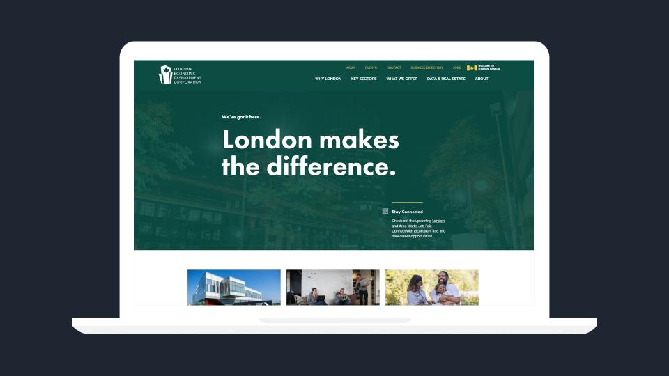 a Laptop featuring the LEDC homepage